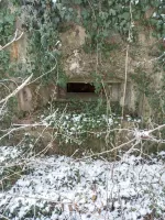 Ligne Maginot - BIERGRUND 2 - (Blockhaus pour arme infanterie) - Vue du créneau principal 
