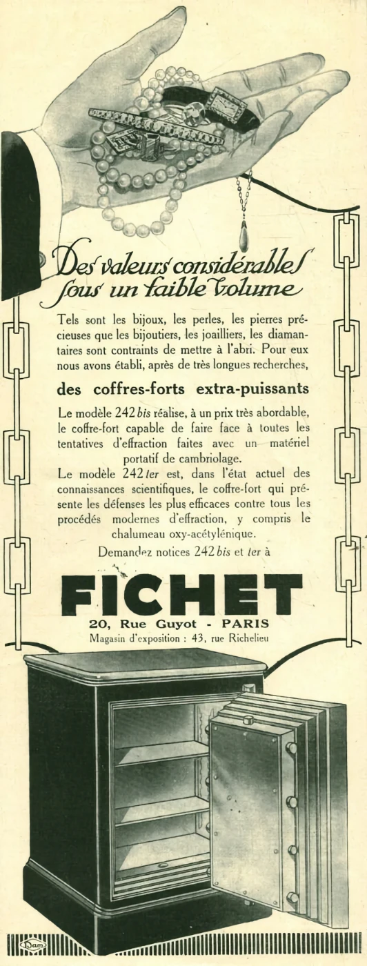 Ligne Maginot - FICHET BAUCHE (FICHET) - Encart publicitaire Fichet 1925