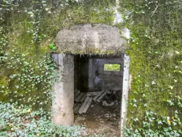 Ligne Maginot - DB317 - BOIS DE BEUVEILLE  OUEST 2 - (Blockhaus pour canon) - L'entrée du canon de 25 mm et son créneau