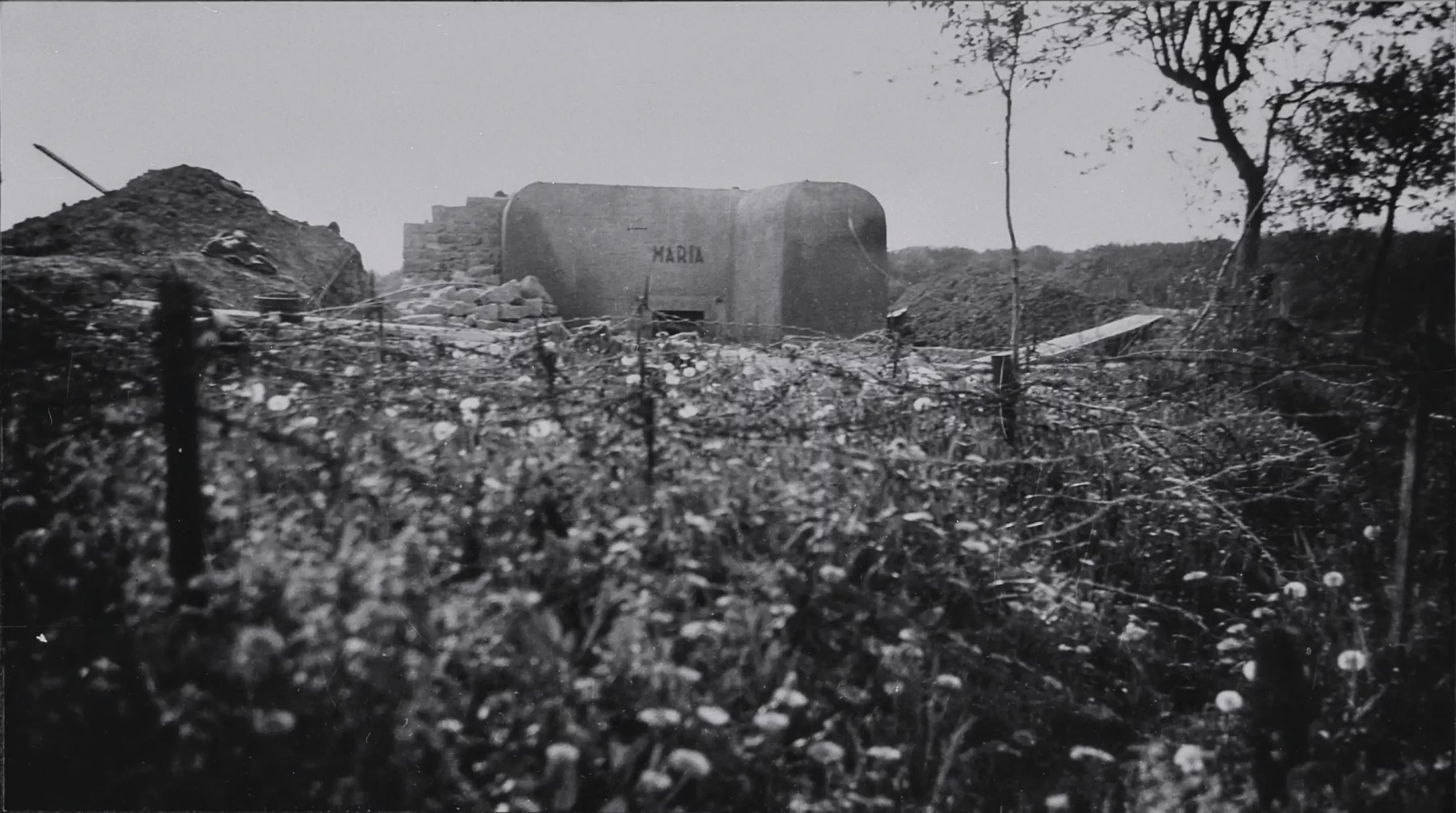 Ligne Maginot - BB31 - MARIA - (Blockhaus pour arme infanterie) - Le blockhaus en construction par la 3° section (GM3) de la 7° CM du 161° RIF
Avril 1940