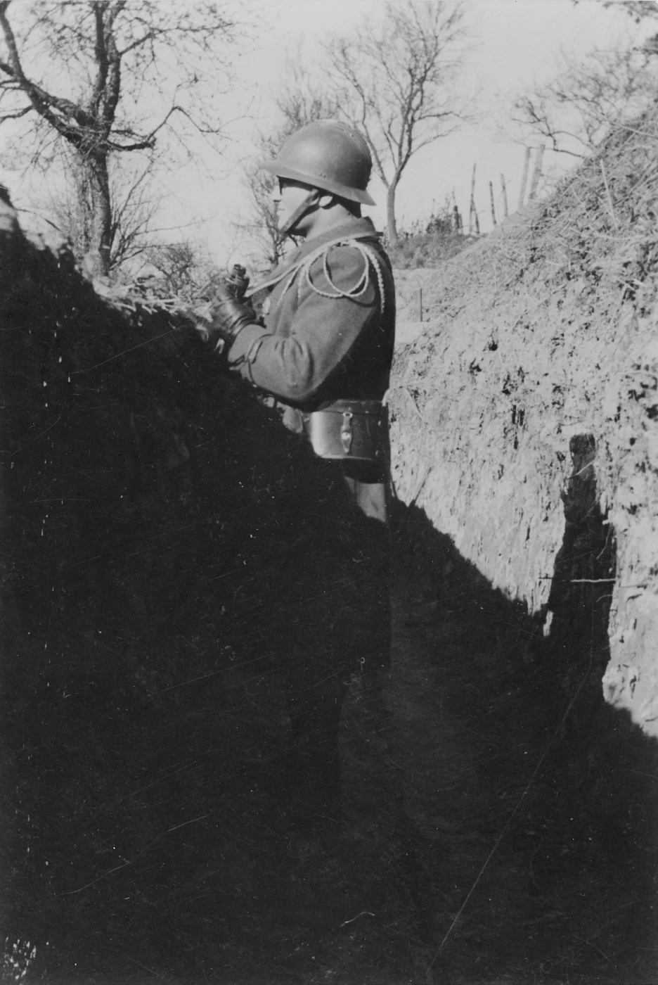 Ligne Maginot - 171° Régiment d'Infanterie de Forteresse (171° RIF) - Le Lt Pierre Dreyfus-Schmidt sur les hauteurs de Sierentz.