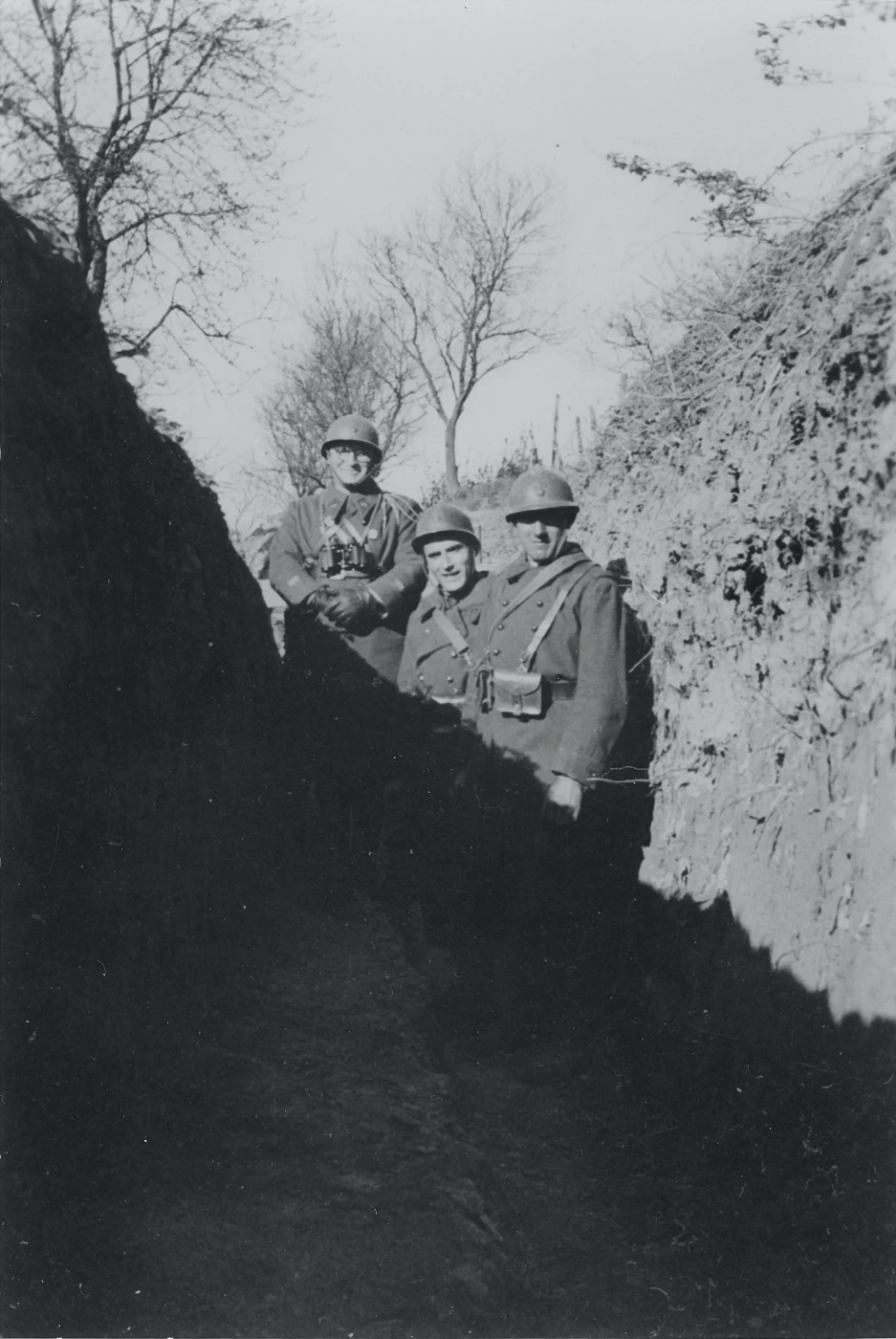 Ligne Maginot - 171° Régiment d'Infanterie de Forteresse (171° RIF) - Le Lt Pierre Dreyfus-Schmidt sur les hauteurs de Sierentz.