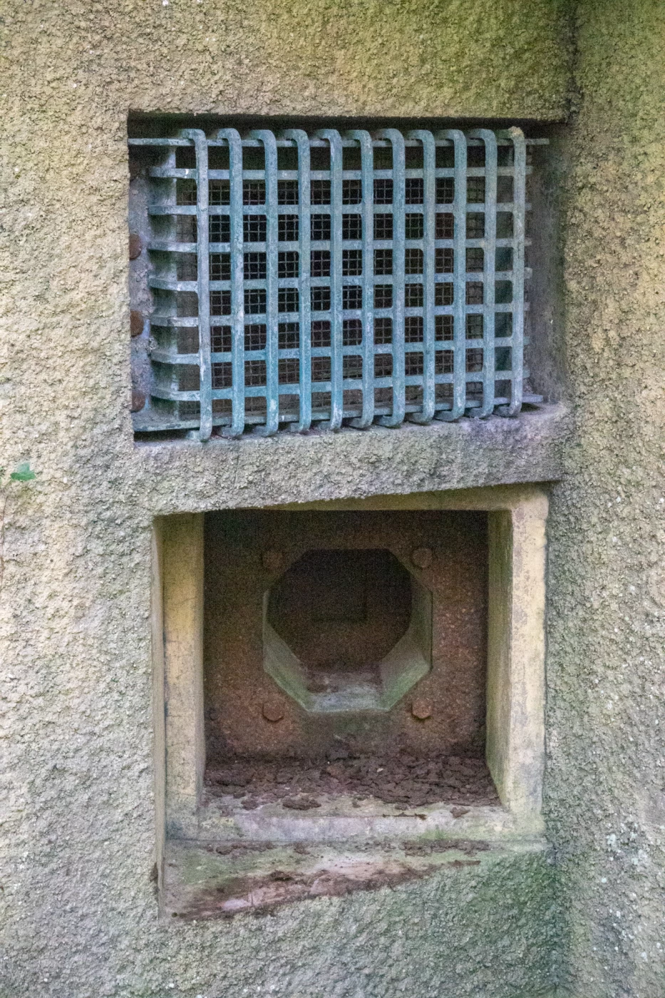 Ligne Maginot - BOIS DE TAPPE EST  - C6 - (Casemate d'infanterie - Simple) - Créneau FM et prise d'air au-dessus de la passerelle d'entrée