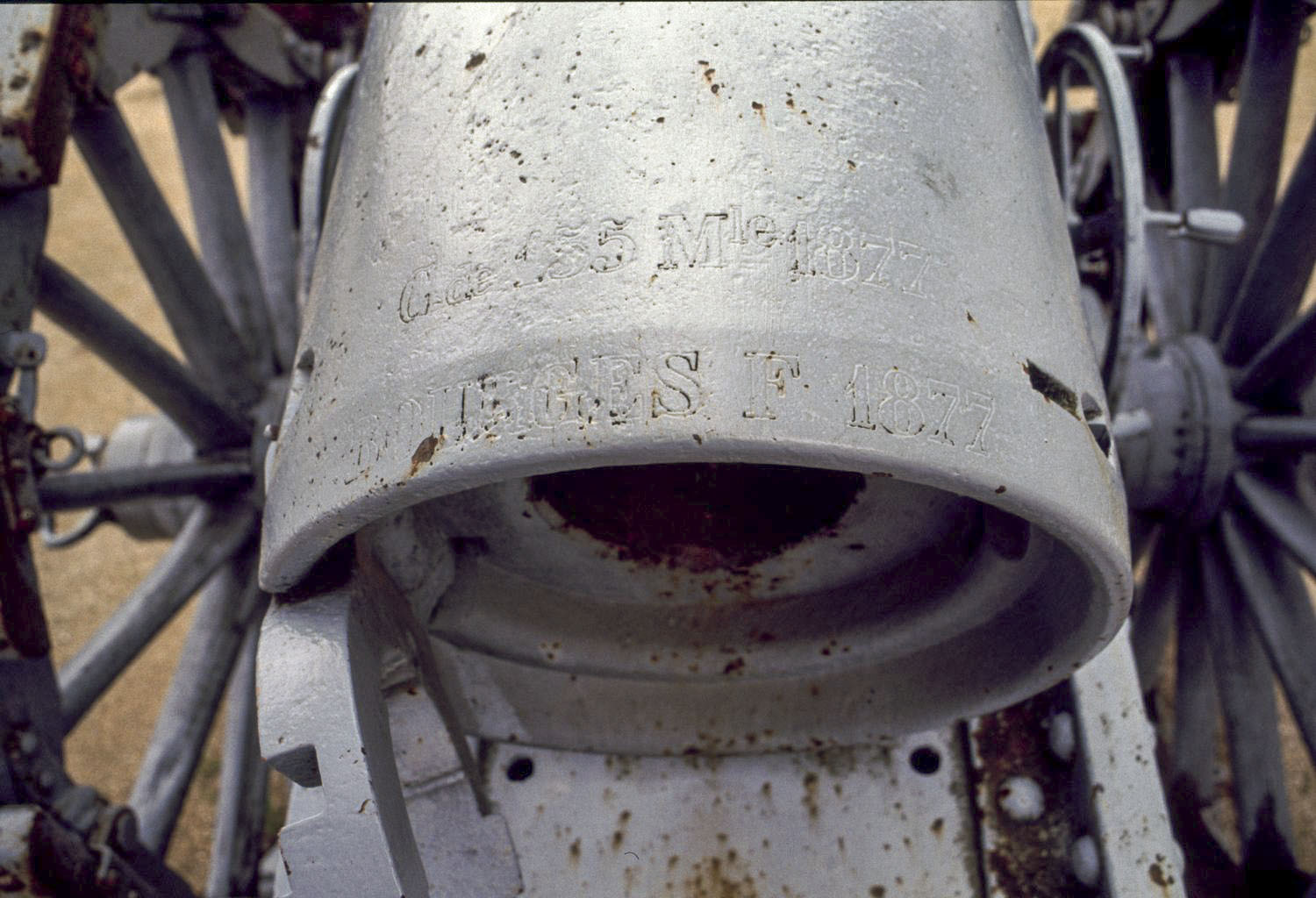 Ligne Maginot - Canon de 155 mm L Modèle 1877 de Bange - Pièce exposée à Rupt en Woëvre