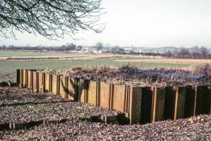 Ligne Maginot - HETSCHMUEHLE - (Inondation défensive) - Construction en palplanches faisant partie de la barrage, disparu en 1996