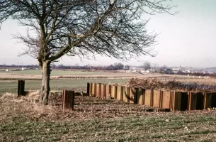 Ligne Maginot - HETSCHMUEHLE - (Inondation défensive) - Construction en palplanches faisant partie de la barrage, disparu en 1996