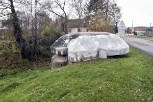 Ligne Maginot - ILLHAEUSERN 2 - (Blockhaus pour arme infanterie) - Vue des trois coupoles