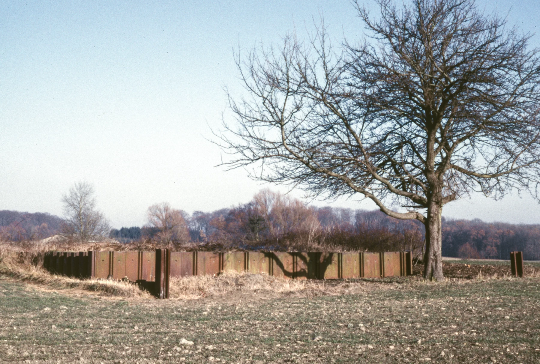 Ligne Maginot - HETSCHMUEHLE - (Inondation défensive) - Construction en palplanches faisant partie de la barrage, disparu en 1996