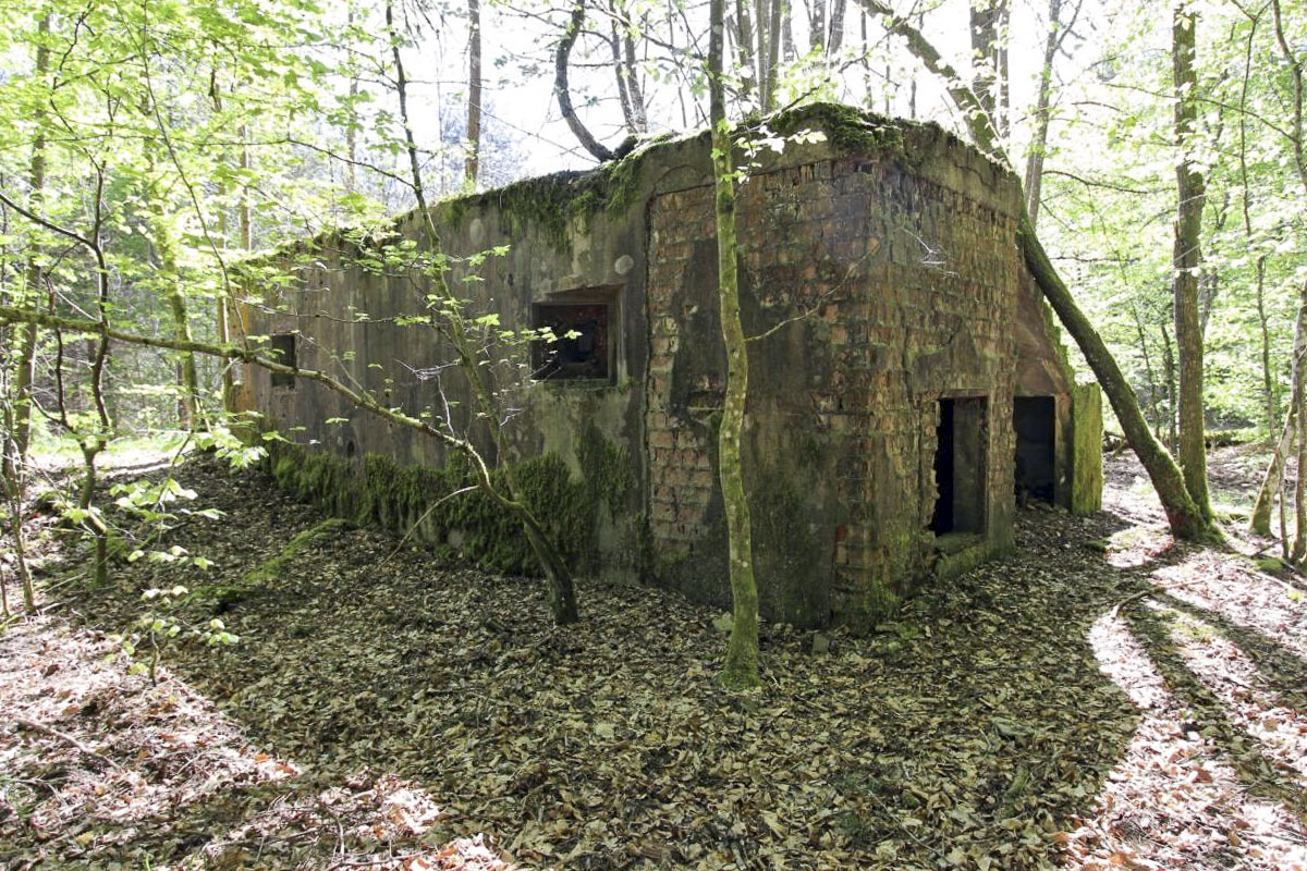 Ligne Maginot - LUTZELHARDT - (Poste GRM - Maison Forte) - Vue coté arrière, l'accès au logement superposé