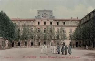 Ligne Maginot - 7° Régiment du Génie (7° RG) - La caserne Hautpoul à Avignon, occupée par le 7° régiment du génie