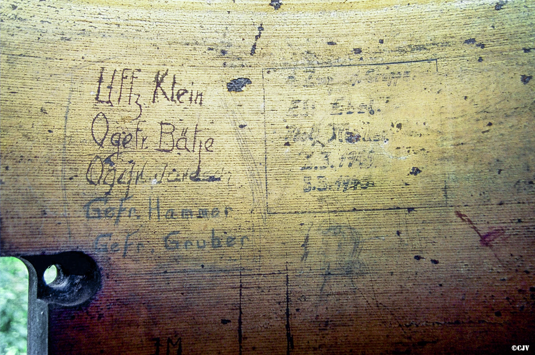 Ligne Maginot - COL DE BROUIS (CDB) - E01 - (Ouvrage d'infanterie) - Inscriptions allemandes (Gefr. = Gefreiter)