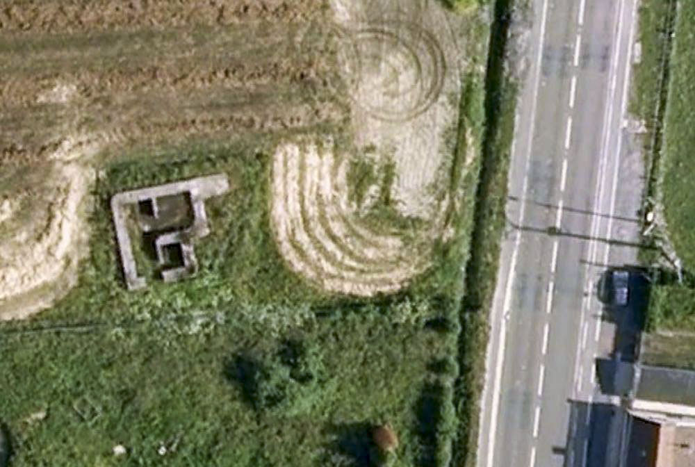 Ligne Maginot - BEF 65 - ROUTE DE FAUMONT OUEST - (Blockhaus pour canon) - Le plan de ce bloc inachevé est parfaitement lisible.