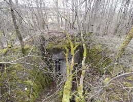 Ligne Maginot - HERBITZHEIM 5 - MA - (Blockhaus pour arme infanterie) - La façade arrière avec l'entrée.