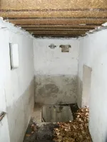 Ligne Maginot - LANGENBERG  BAS - (Observatoire d'artillerie) - Le mur du fond
Les équipements téléphoniques sont disparues
