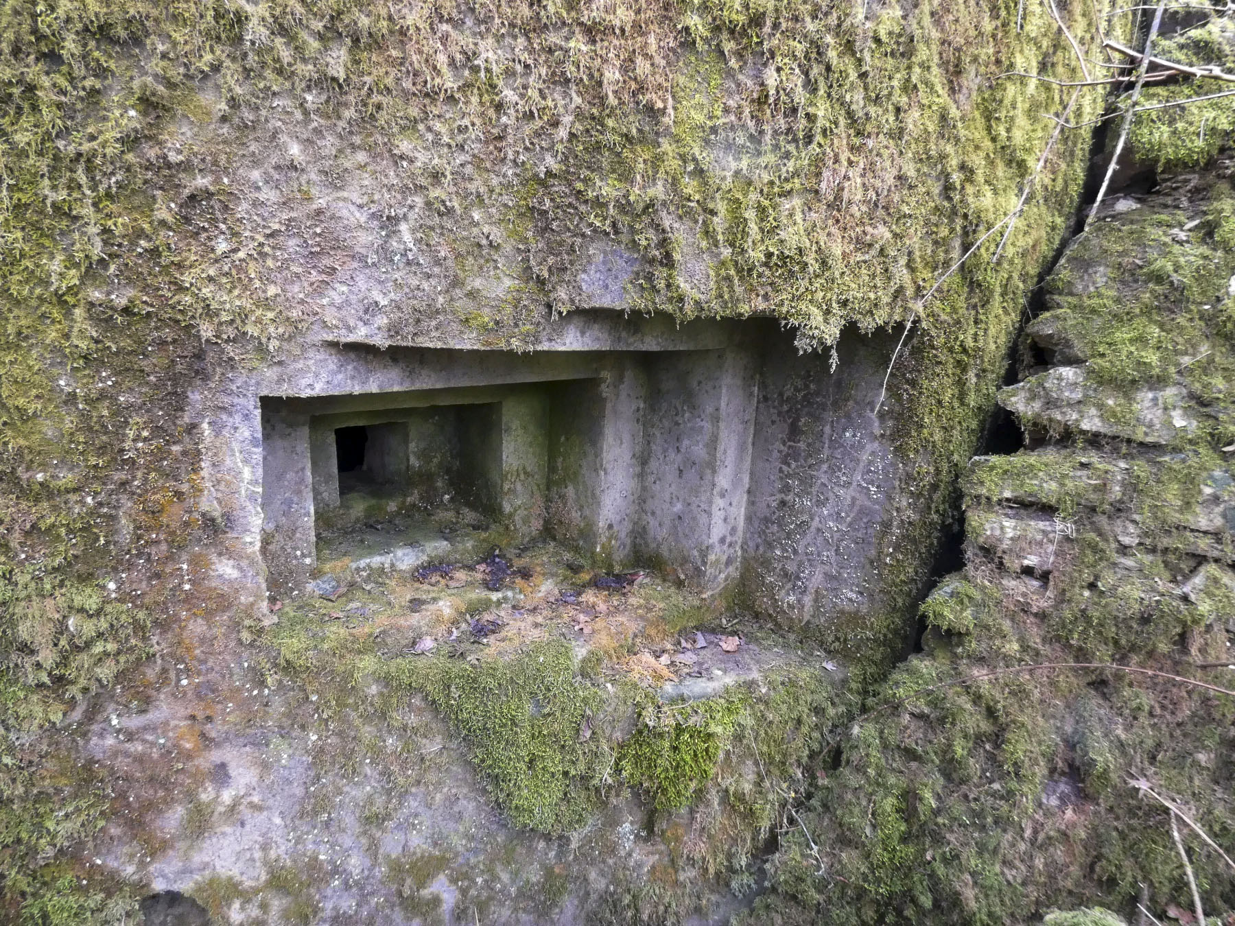 Ligne Maginot - HERBITZHEIM NORD 2 - (Blockhaus pour arme infanterie) - L'embrasure pour FM.
Remarquez sa forme particulière.