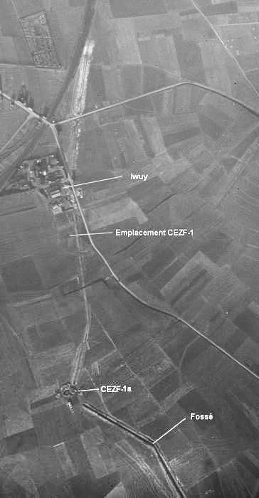 Ligne Maginot - CEZF-1 - CROIX SAINT HUBERT - (Blockhaus lourd type STG / STG-FCR - Double) - Le fossé antichar est bien visible, ainsi que la casemate 1a en cours de construction